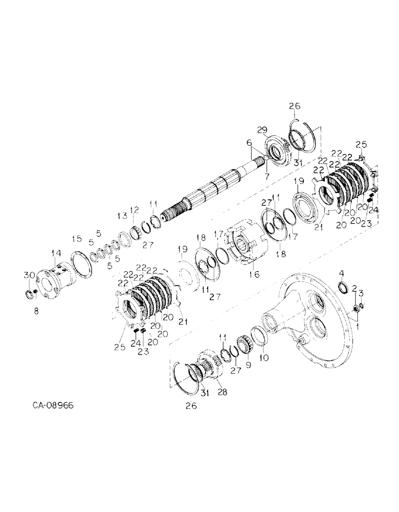 Схема запчастей Case IH 7488 - (07-06) - DRIVE TRAIN, SPEED TRANSMISSION DRIVE SHAFT (04) - Drive Train