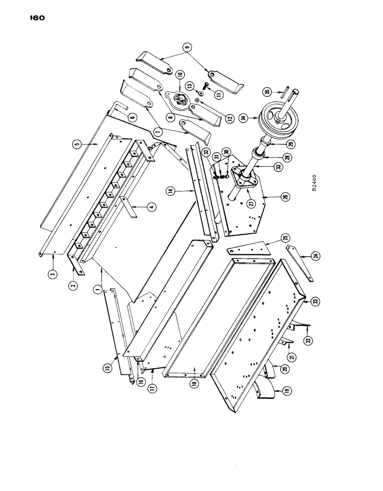 Схема запчастей Case IH 1660 - (160) - INNES STRAWCHOPPER ATTACHMENT (73) - RESIDUE HANDLING