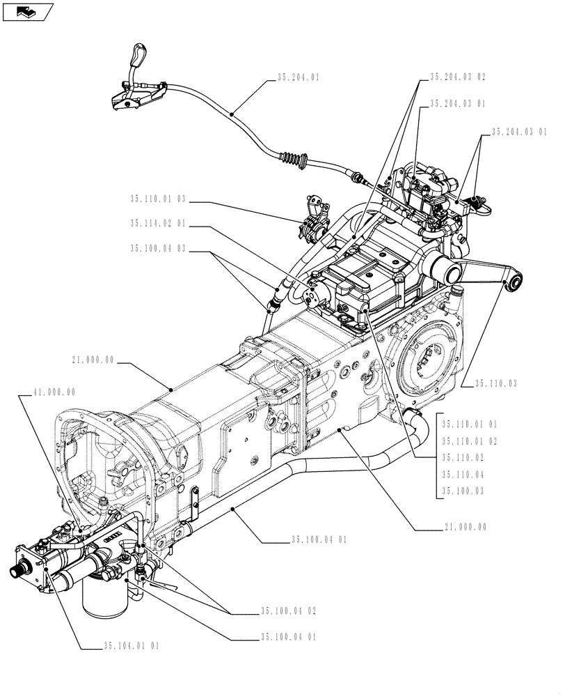 Схема запчастей Case IH FARMALL 75C - (35.000.00[01]) - PICTORIAL INDEX - HYDRAULIC SYSTEM (35) - HYDRAULIC SYSTEMS