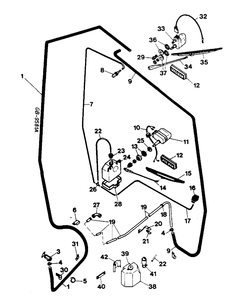 Схема запчастей Case IH 844S - (13-55) - CAB ACCESSORIES (05) - SUPERSTRUCTURE