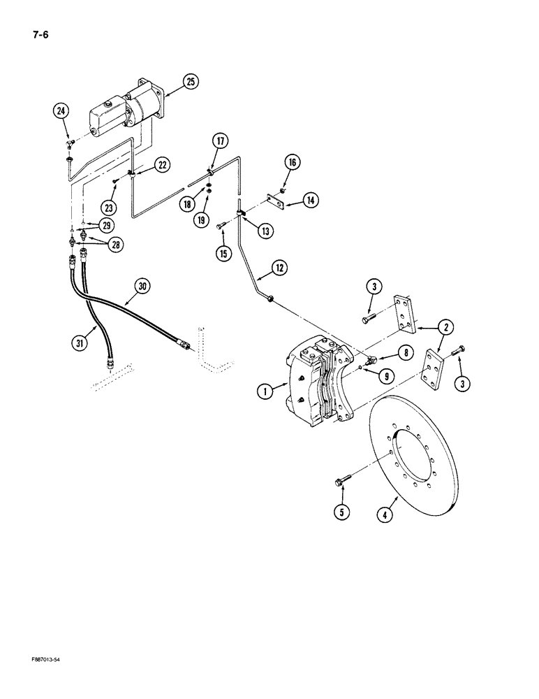 Схема запчастей Case IH 9190 - (7-06) - BRAKE SYSTEM (07) - BRAKES