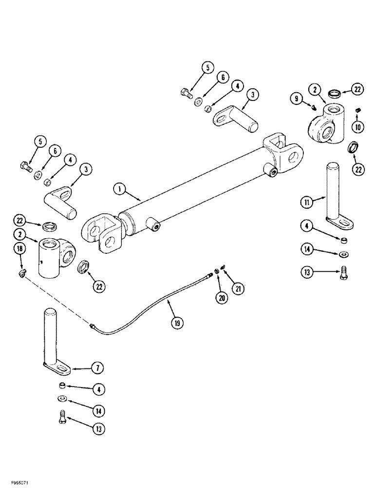 Схема запчастей Case IH 9370 QUADTRAC - (5-018) - STEERING CYLINDER MOUNTING (05) - STEERING