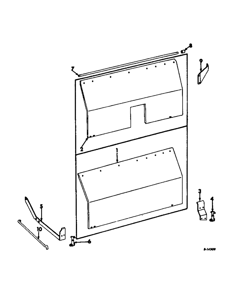 Схема запчастей Case IH 403 - (398) - ENGINE COVER, LATCH AND SUPPORT, FOR C-263 ENGINE, COMBINE SERIAL NO. 7224 AND ABOVE (90) - PLATFORM, CAB, BODYWORK AND DECALS