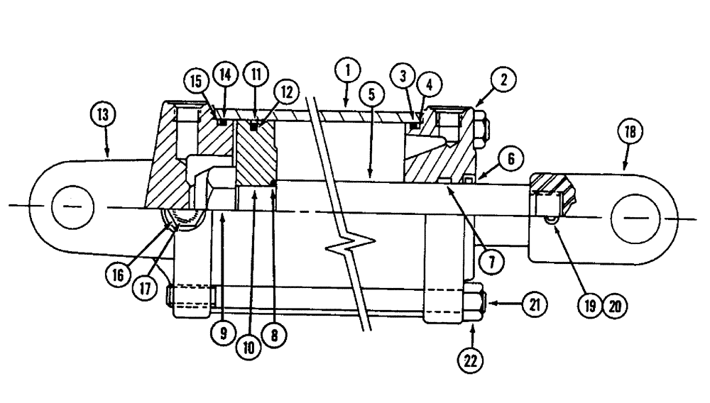 Схема запчастей Case IH 800 - (8-05) - CENTER HYDRAULIC CYLINDER, 5 X 8 INCH (08) - HYDRAULICS