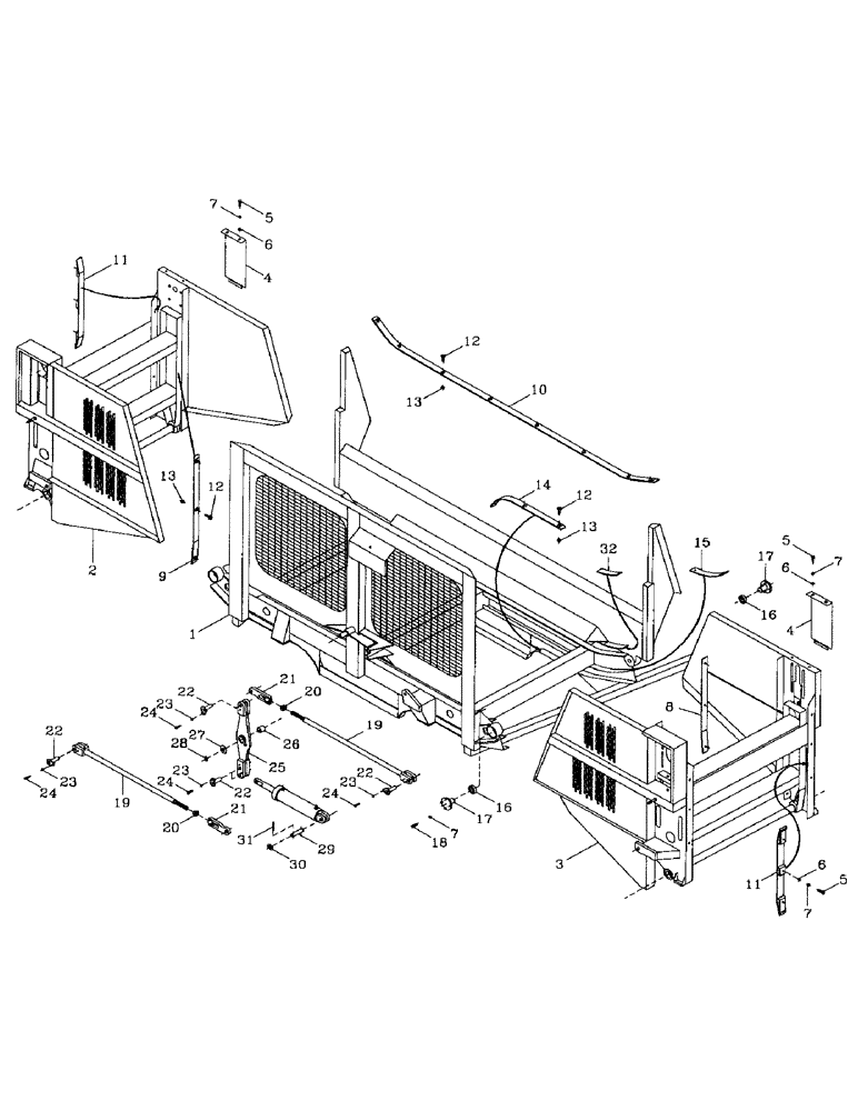 Схема запчастей Case IH AUSTOFT - (A01-07) - CROSS CONVEYOR FRAME Mainframe & Functioning Components