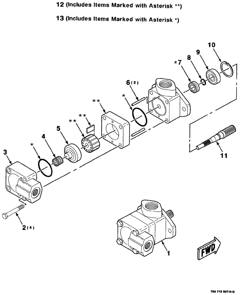 Схема запчастей Case IH 8880HP - (08-070) - HYDRAULIC VANE PUMP ASSEMBLY (35) - HYDRAULIC SYSTEMS