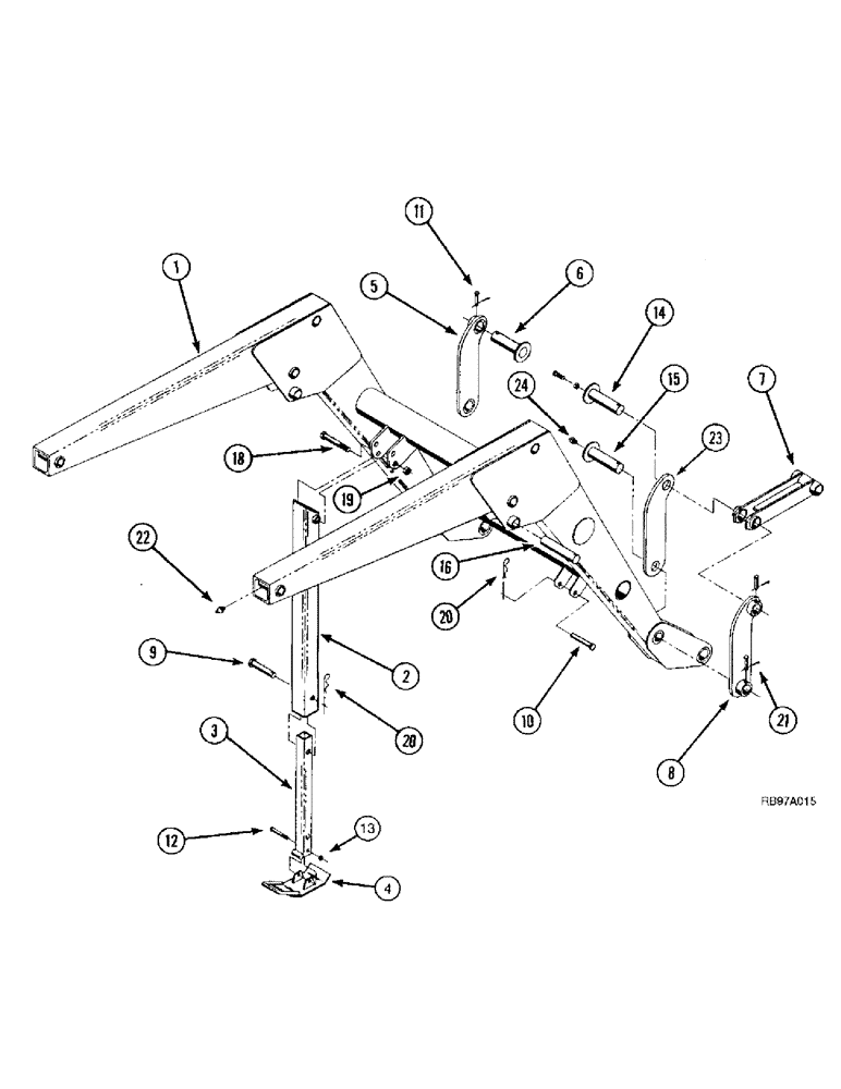 Схема запчастей Case IH L300 - (9-02) - LOADER LIFT FRAME (09) - CHASSIS/ATTACHMENTS
