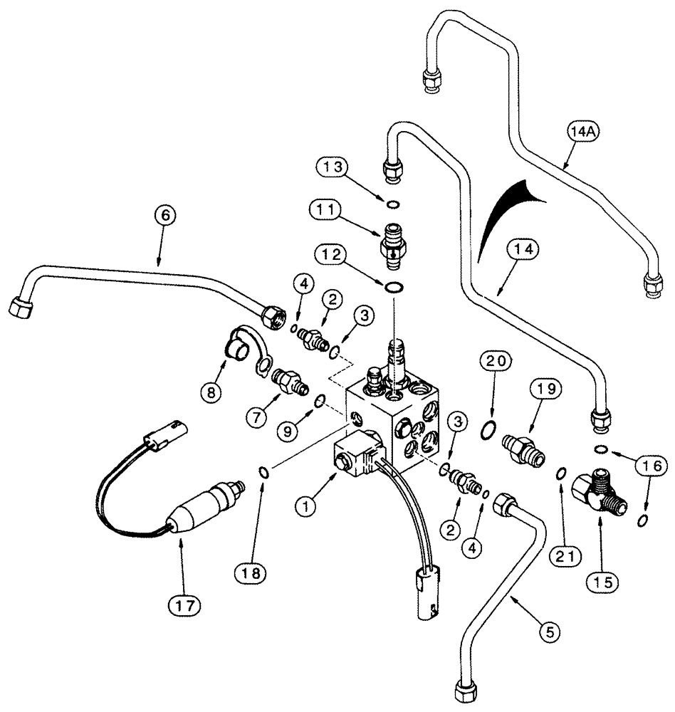 Схема запчастей Case IH 2555 - (07-06) - PARKING BRAKE AND TOW VALVE HYDRAULIC SYSTEM JJC0157150- (5.1) - BRAKES