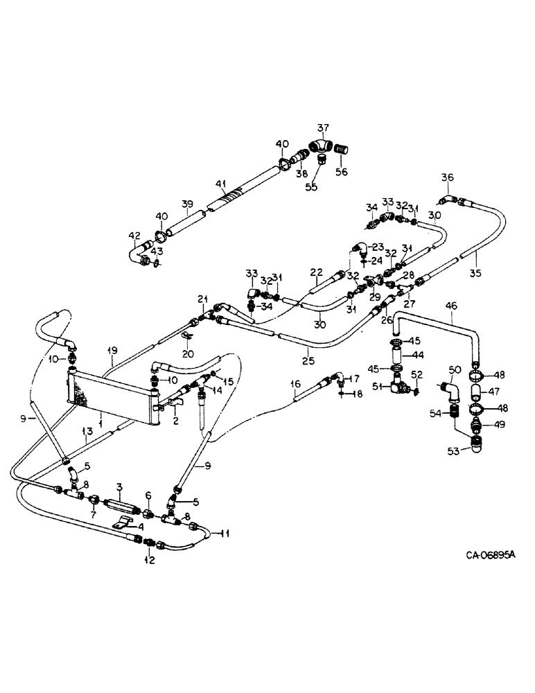 Схема запчастей Case IH 4386 - (10-22) - HYDRAULICS, OIL COOLER AND TRANSMISSION CONNECTIONS, 4386 TRACTORS WITH SERIAL NO. 1501 AND ABOVE (07) - HYDRAULICS
