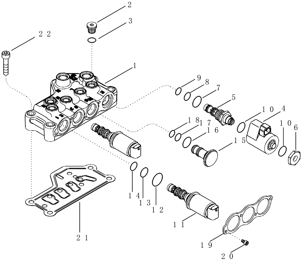 Схема запчастей Case IH MX305 - (06-25) - VALVE ASSEMBLY - TRANSMISSION CONTROL (450724A2) (06) - POWER TRAIN