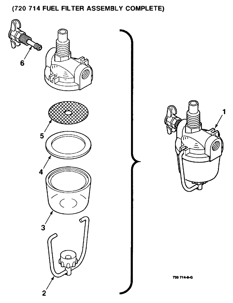 Схема запчастей Case IH 8830 - (3-14) - FUEL FILTER ASSEMBLY, 720714 FUEL FILTER ASSEMBLY COMPLETE (03) - FUEL SYSTEM