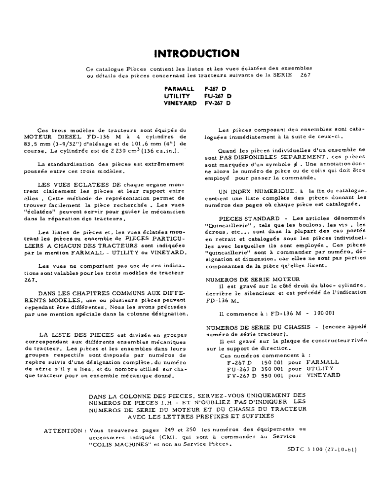 Схема запчастей Case IH FU-267D - (005) - INTRODUCTION - SERIAL NUMBER LOCATIONS (00) - PICTORIAL INDEX