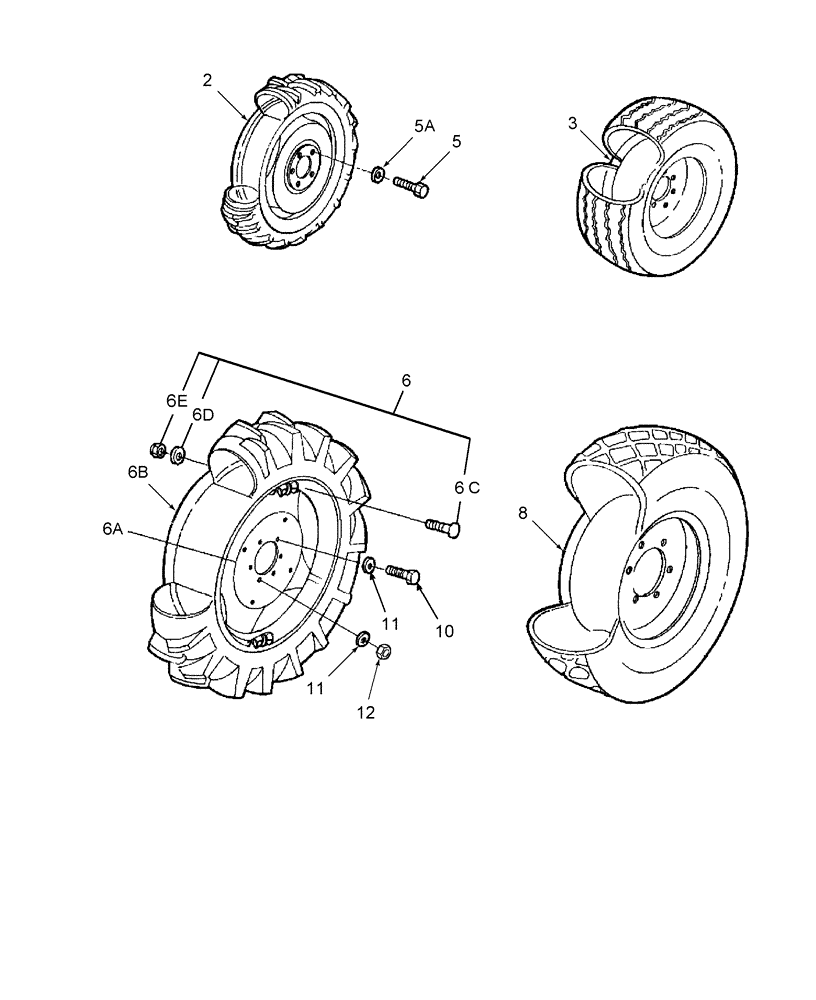 Схема запчастей Case IH DX26 - (11.01.01) - FRONT & REAR WHEELS - AUSTRALIA (11) - WHEELS/TRACKS