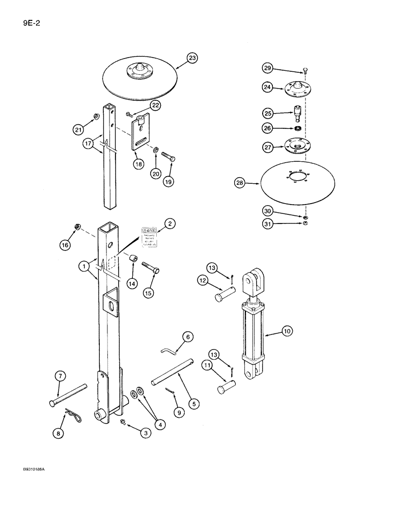 Схема запчастей Case IH 950 - (9E-02) - ROW MARKER, RIGID FRAME PLANTER, 6 ROW NARROW & 11 ROW SOLID ROW CROP (09) - CHASSIS/ATTACHMENTS