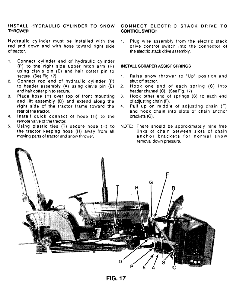 Схема запчастей Case IH 56FTS - (18) - INSTALL HYDRAULIC CYLINDER TO SNOW THROWER 