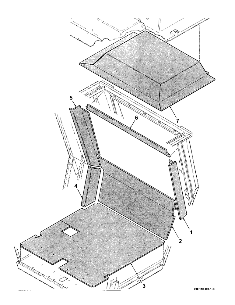 Схема запчастей Case IH 8830 - (7-14) - CAB UPHOLSTERY ASSEMBLY (09) - CHASSIS