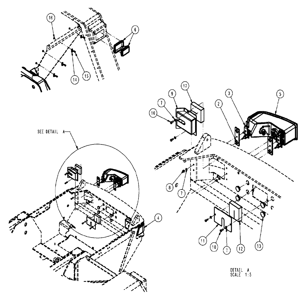 Схема запчастей Case IH FLX4510 - (04-022) - LIGHT GROUP Frame & Suspension