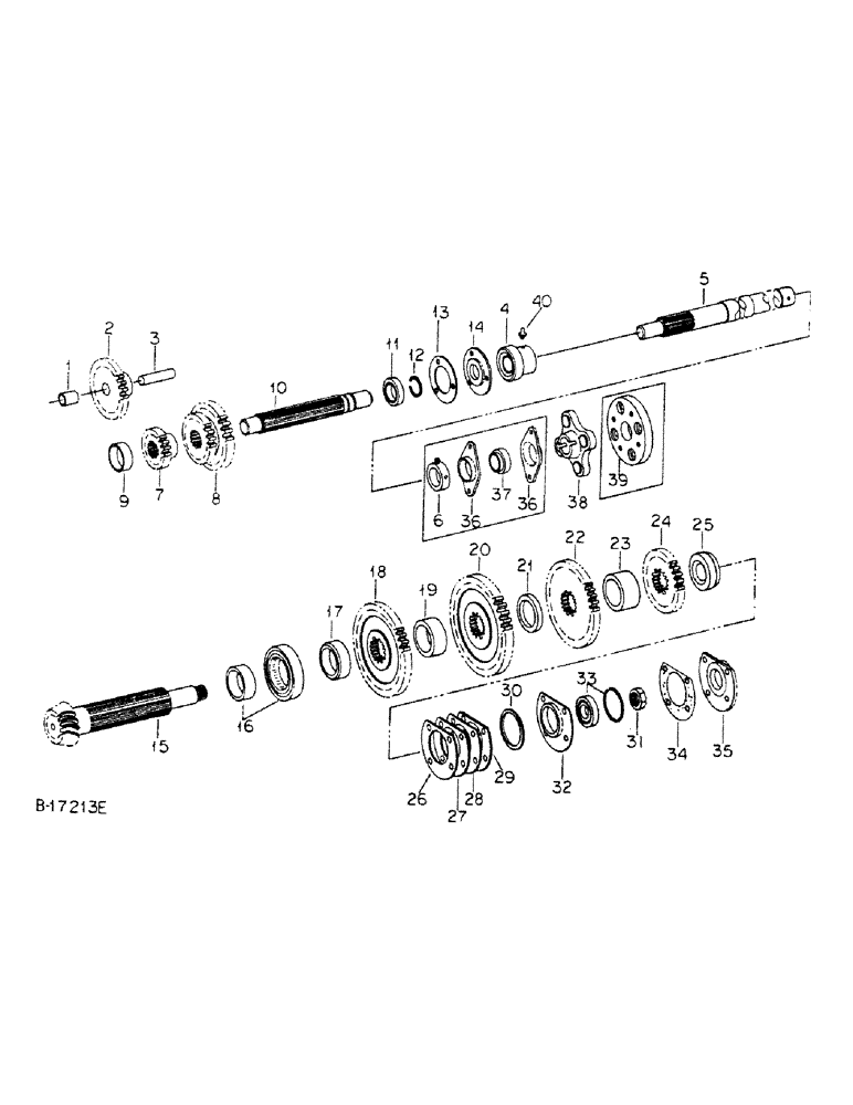 Схема запчастей Case IH 185 - (07-07) - DRIVE TRAIN, TRANSMISSION, CUB 154 AND 185 LO-BOY TRACTORS (04) - Drive Train