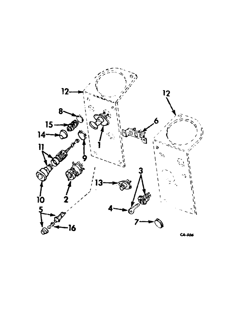 Схема запчастей Case IH 826 - (08-20) - ELECTRICAL, ENGINE CONTROLS AND SWITCHES (06) - ELECTRICAL