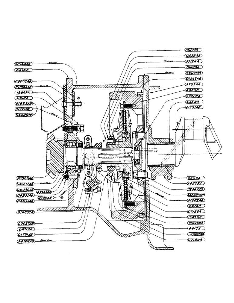 Схема запчастей Case IH DC-SERIES - (047) - CLUTCH ASSEMBLY, PRIOR TO TRACTOR NUMBER 4805353 (06) - POWER TRAIN