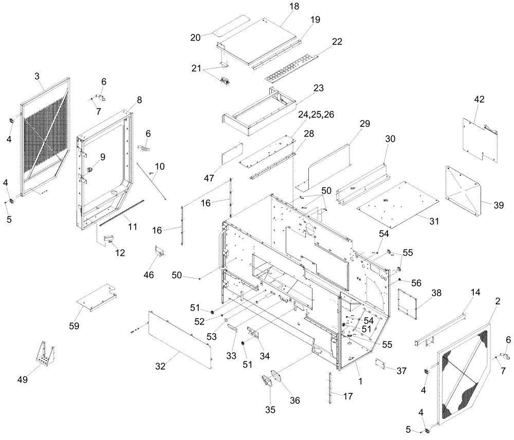 Схема запчастей Case IH A7000 - (C03.02[01]) - Engine Compartment {CASE IH-10.3L} (01) - ENGINE