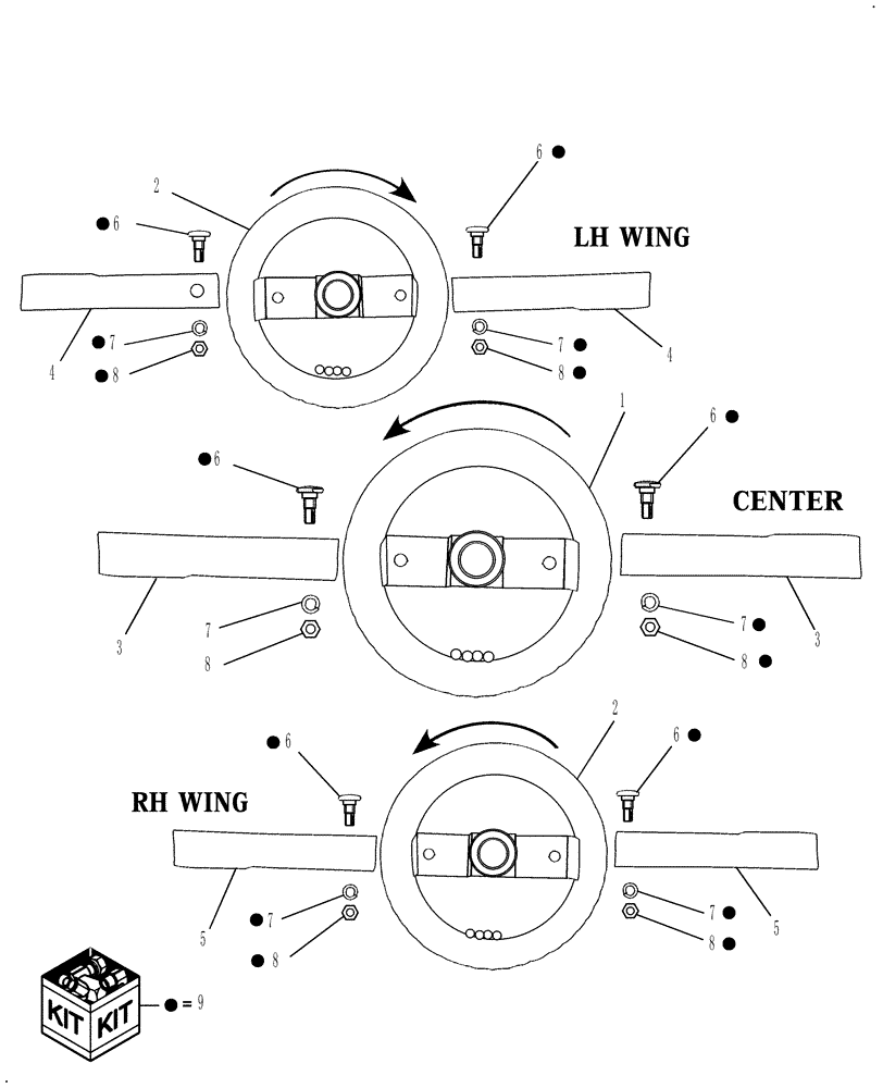 Схема запчастей Case IH 717721456 - (010) - BLADE CARRIERS (14) - CROP CUTTING