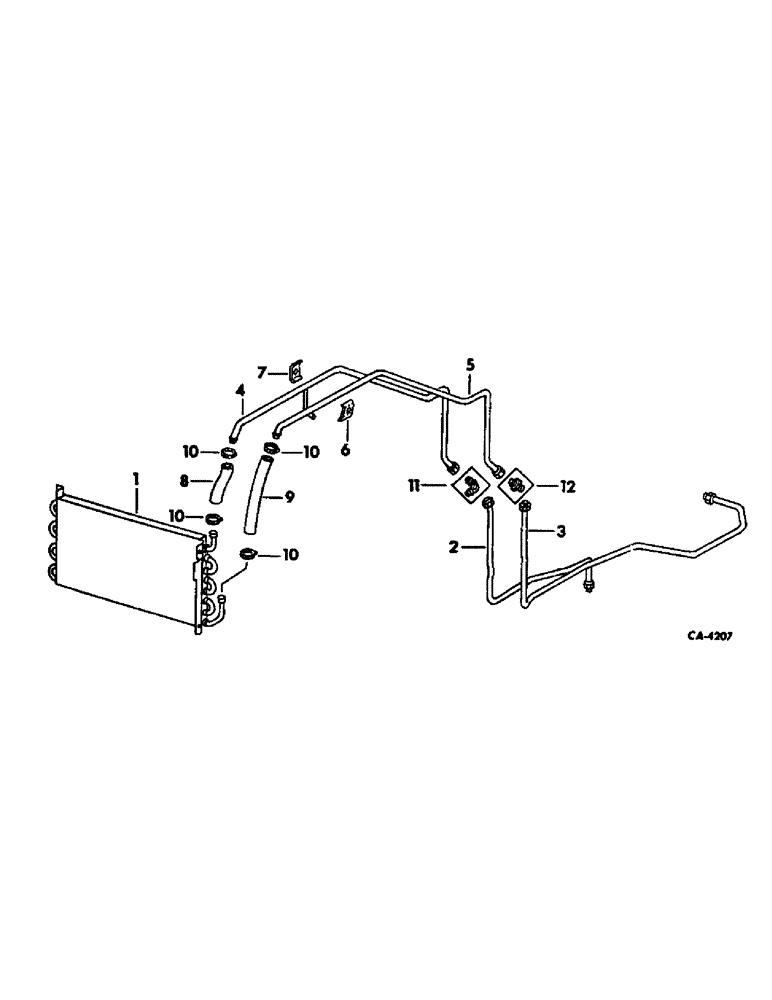 Схема запчастей Case IH 574 - (06-01) - COOLING, OIL COOLER, INTERNATIONAL 574 TRACTORS WITH SYNCHROMESH TRANSMISSION Cooling