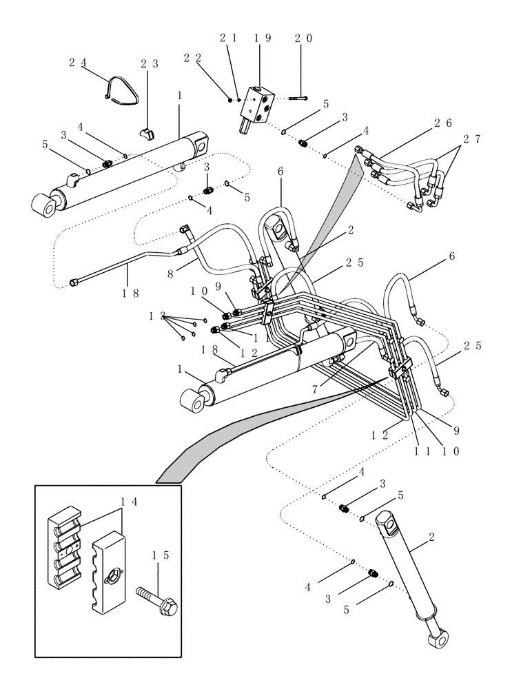 Схема запчастей Case IH LX152 - (08-02) - HYDRAULICS - LOADER FRAME - WITH MECHANICAL SELF-LEVEL (08) - HYDRAULICS