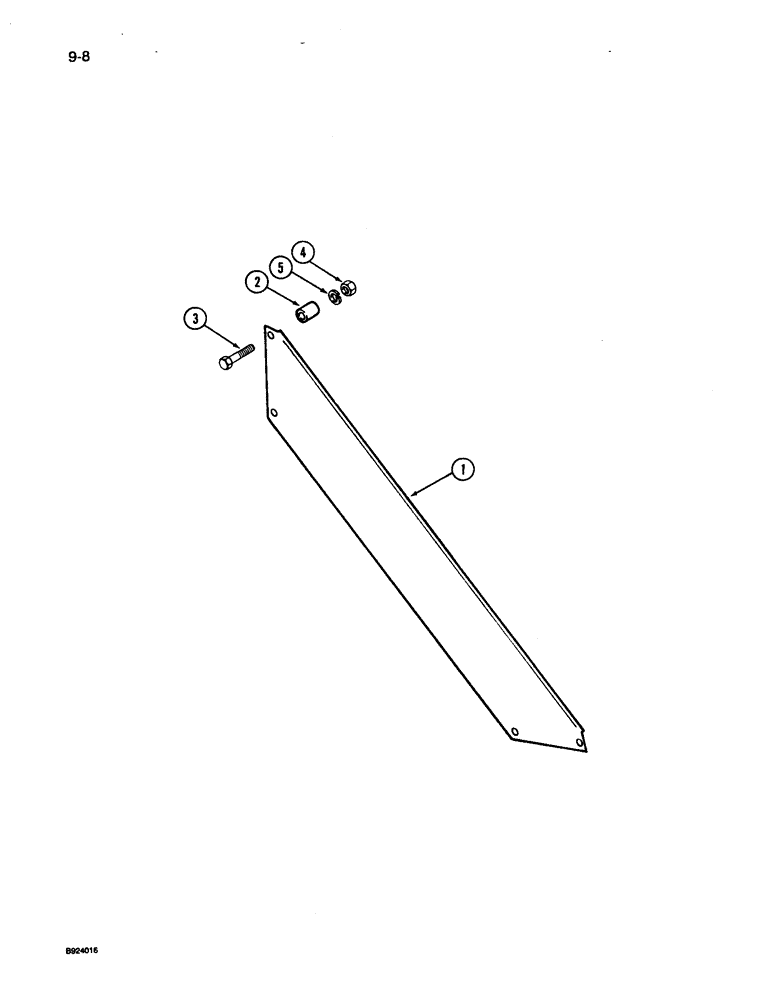 Схема запчастей Case IH 1010 - (9-008) - 5 BAT REEL, REEL END GUARD (58) - ATTACHMENTS/HEADERS