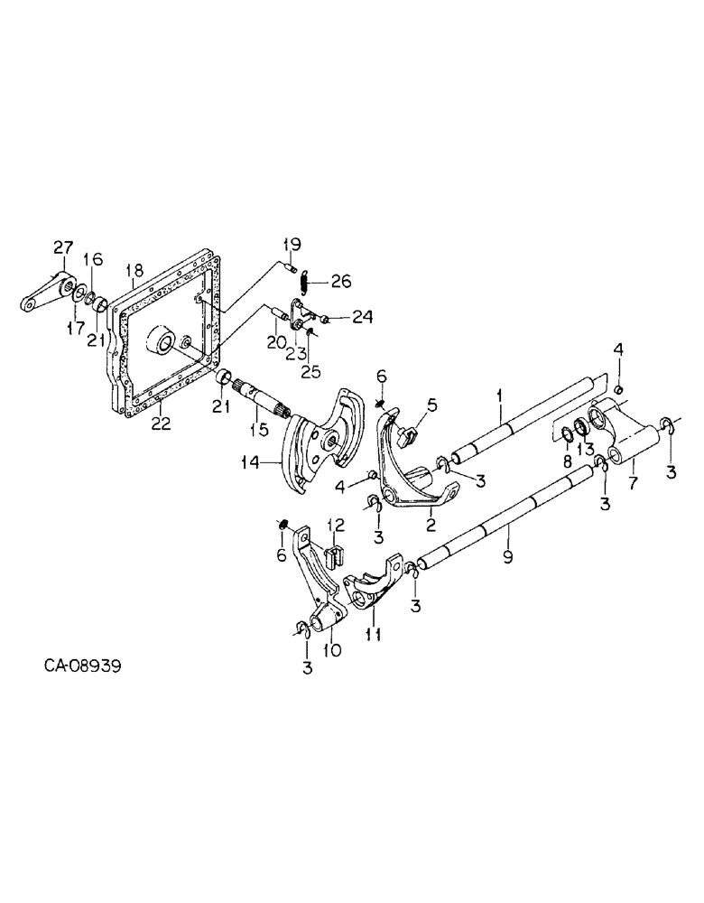 Схема запчастей Case IH 7488 - (07-17) - DRIVE TRAIN, TRANSMISSION CONTROL, INTERNAL SPEED (04) - Drive Train