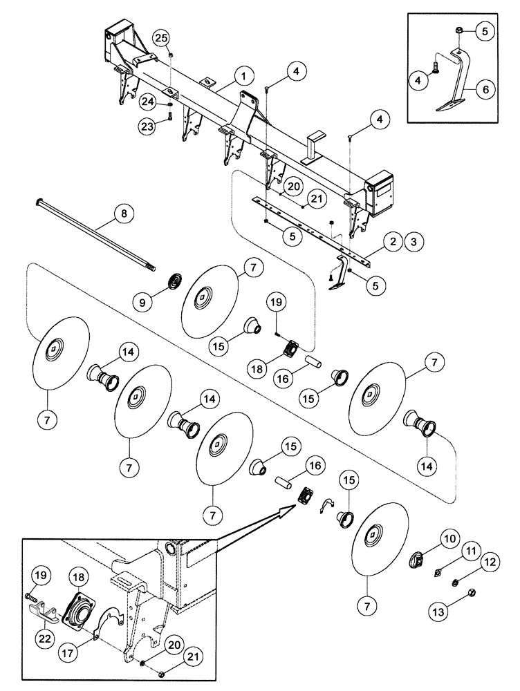 Схема запчастей Case IH RMX790 - (75.200.12) - ALL-PURPOSE FOLDING FRONT MAIN DISK GANG PARTS (09) - CHASSIS/ATTACHMENTS