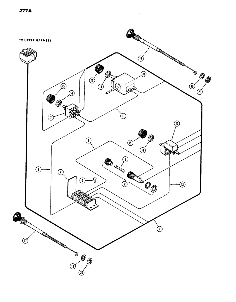 Схема запчастей Case IH 1070 - (277A) - CAB, INSTRUMENT PANEL, CONTROLS & WIRING, W/AIR CONDITIONER, HINSON (09) - CHASSIS/ATTACHMENTS