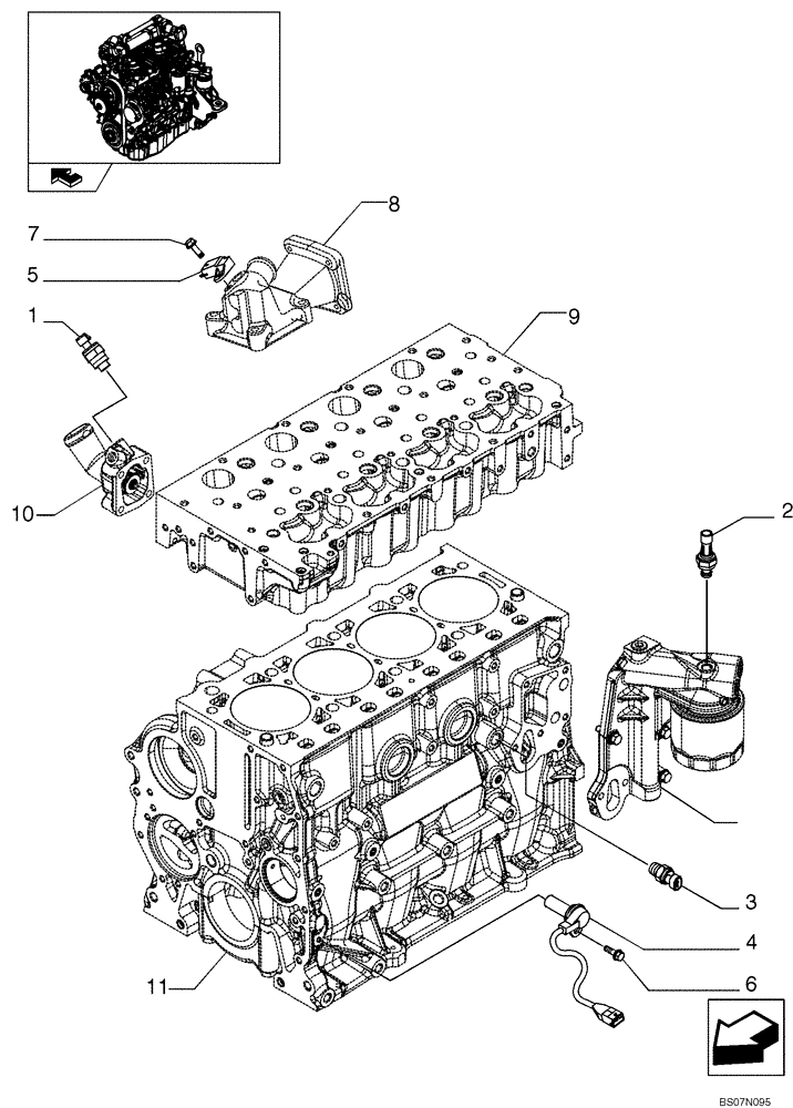 Схема запчастей Case IH 435 - (02-39) - DIAGNOSTIC SENSOR (87380450) (02) - ENGINE