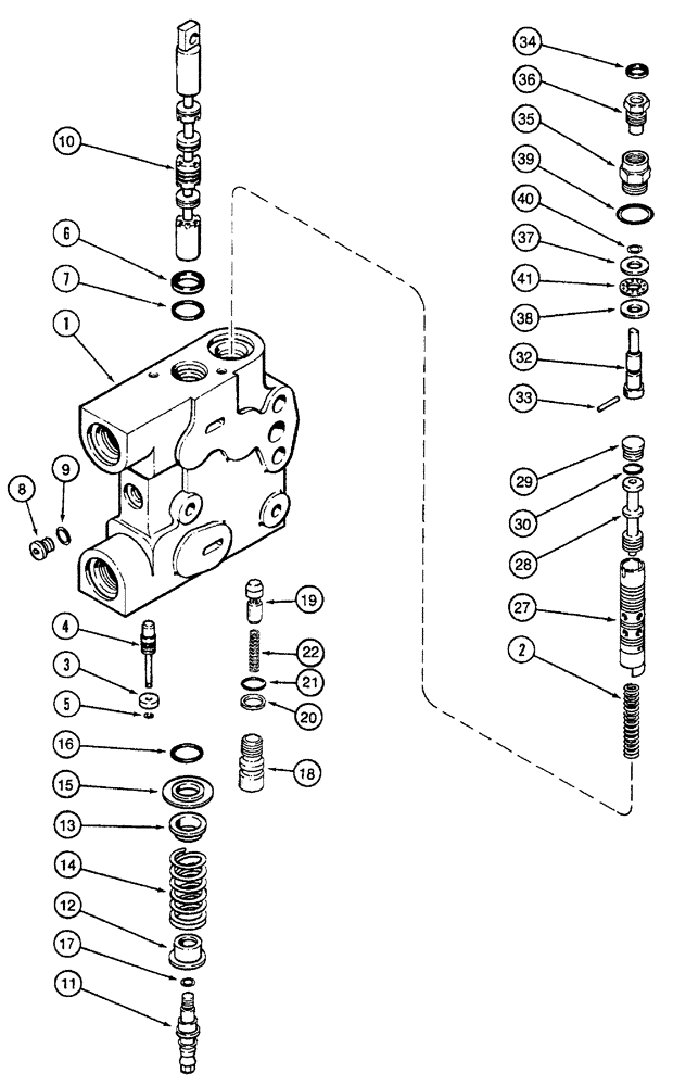 Схема запчастей Case IH 7250 - (8-058) - HYDRAULIC REMOTE VALVE ASSEMBLY, FIRST REMOTE WITH LOAD CHECK (08) - HYDRAULICS