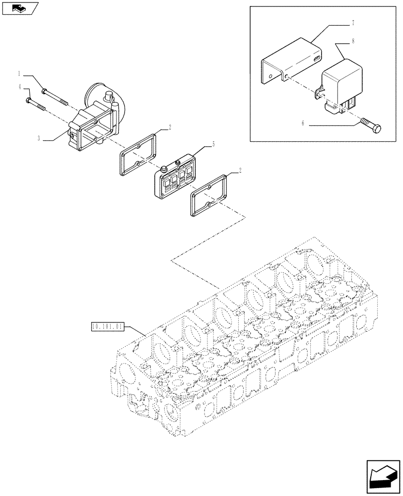 Схема запчастей Case IH F2CFE613A A016 - (10.254.01) - MANIFOLD - INTAKE (504221055 - 5801361519) (10) - ENGINE