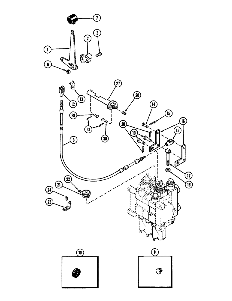 Схема запчастей Case IH 2090 - (8-418) - REMOTE HYDRAULICS, REMOTE ATTACHMENT, NO. THREE CIRCUIT, WITH VALVE LOCKOUT, WITH LOCKOUT QUADRANT (08) - HYDRAULICS