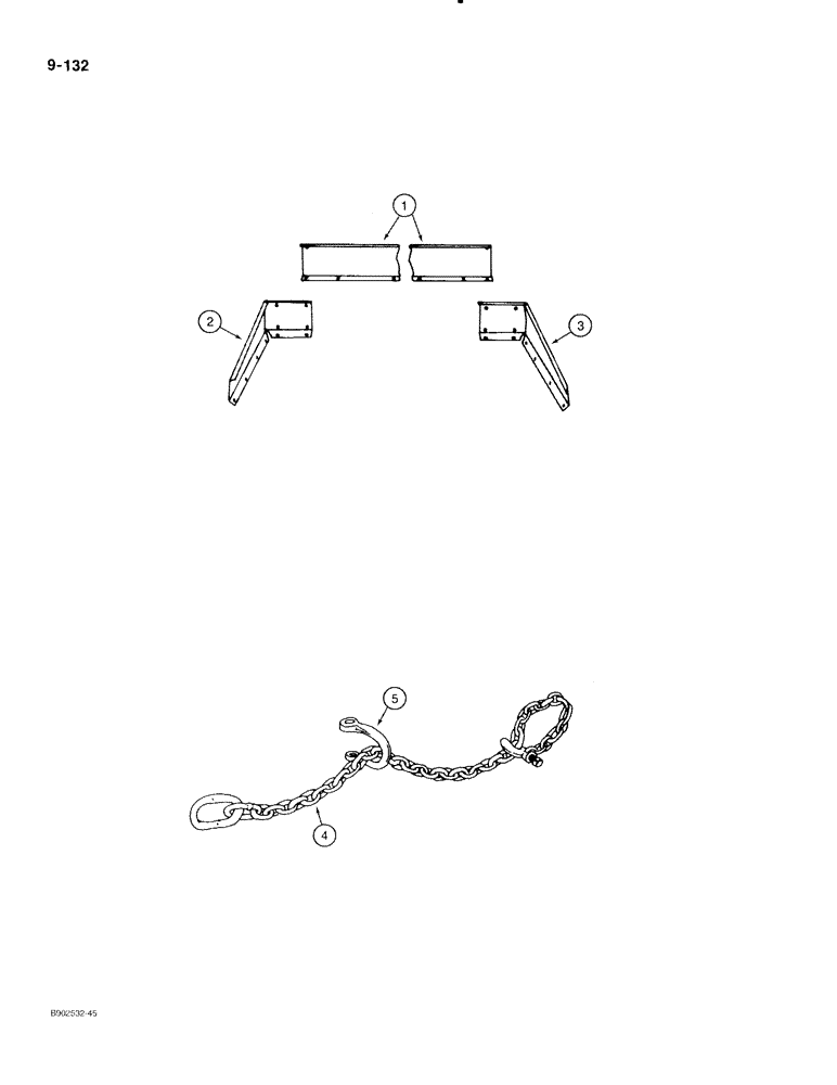 Схема запчастей Case IH 550 - (9-132) - SPLASH SHIELD (09) - CHASSIS/ATTACHMENTS