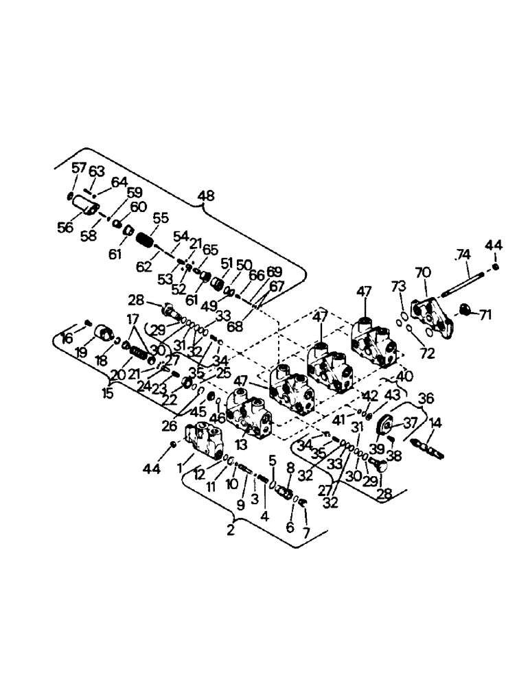 Схема запчастей Case IH PT225 - (08-30) - CONTROL VALVE (07) - HYDRAULICS