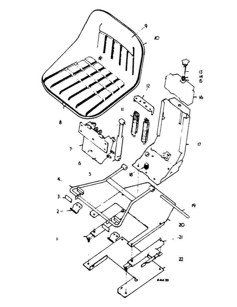 Схема запчастей Case IH 2350 - (6-79) - BOSTROM SUSPENSION SEAT (09) - CHASSIS