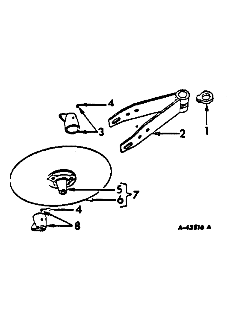 Схема запчастей Case IH 411 - (V-05) - ROLLING COLTER, YOKE TYPE, ONE PER FURROW 
