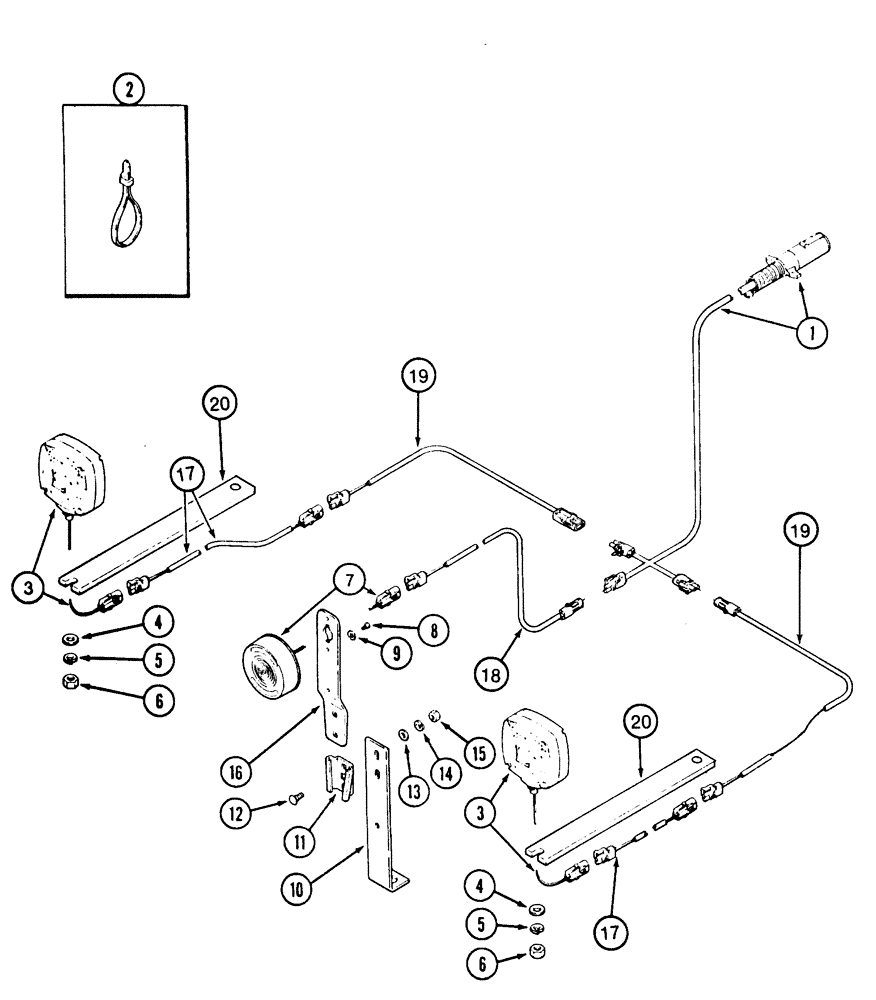 Схема запчастей Case IH 6800 - (4-2) - LIGHTING SYSTEM (04) - ELECTRICAL SYSTEMS
