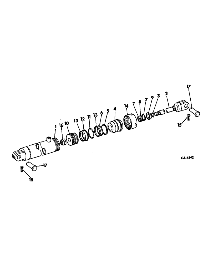 Схема запчастей Case IH 55 - (F-32) - ROCKSHAFT LIFT HYDRAULIC CYLINDER, 25 FOOT AND 31 FOOT MACHINES 