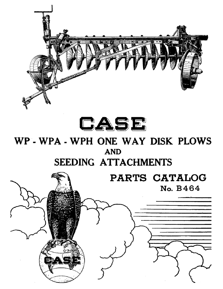 Схема запчастей Case IH WPA - (01) - CASE WP, WPA, WPH ONE WAY DISK PLOWS AND SEEDING ATTACHMENTS 