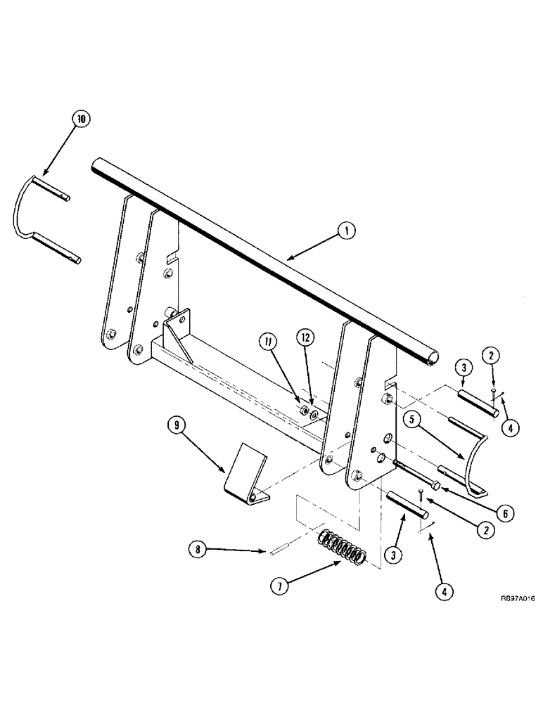 Схема запчастей Case IH L300 - (9-12) - QUICK ATTACH ADAPTER (09) - CHASSIS/ATTACHMENTS