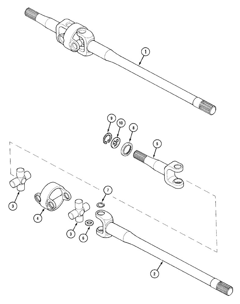 Схема запчастей Case IH MX135 - (05-22) - DRIVE SHAFT (05) - STEERING