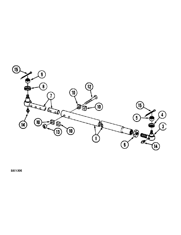 Схема запчастей Case IH 1800 - (5-18) - STEERING AXLE TIE ROD, PRIOR TO P.I.N. JJC133070 (04) - STEERING
