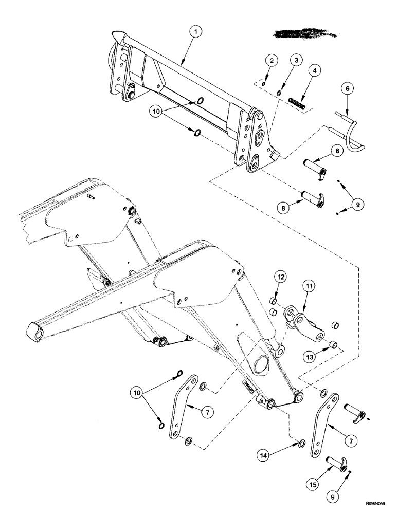 Схема запчастей Case IH L750 - (9-06) - QUICK ATTACH ADAPTER (09) - CHASSIS/ATTACHMENTS