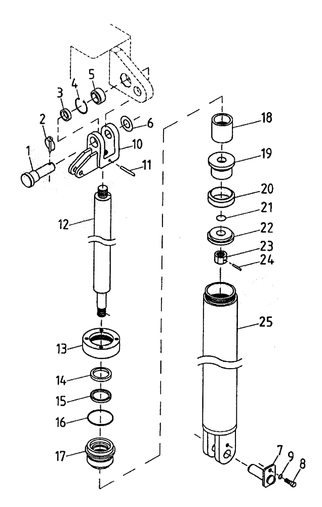 Схема запчастей Case IH 7700 - (B01-60) - HYDRAULIC CYLINDER (BASECUTTER LIFT 7700), (OPTIONAL MOUNT) Hydraulic Components & Circuits