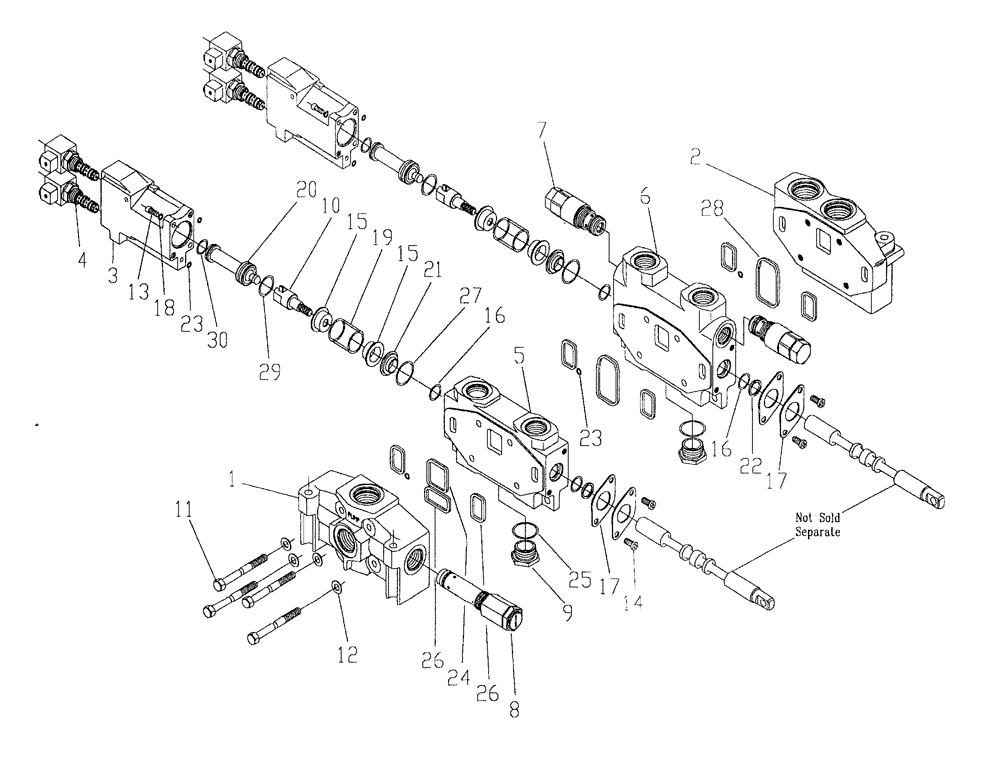Схема запчастей Case IH 7700 - (B05[03]) - HYDRAULIC VALVE A20 [ELECTRIC] Hydraulic Components & Circuits