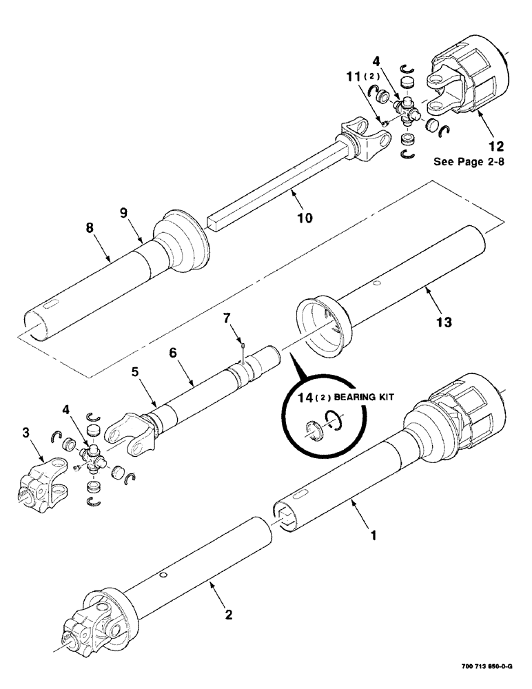 Схема запчастей Case IH 8315 - (2-06) - DRIVELINE ASSEMBLY, WEASLER (09) - CHASSIS